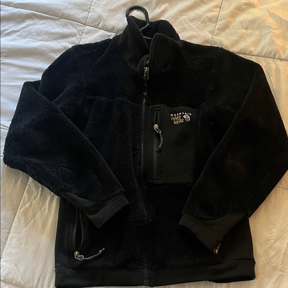 Mountain Hardware Black Fleece Jacket with Zippered Pocket